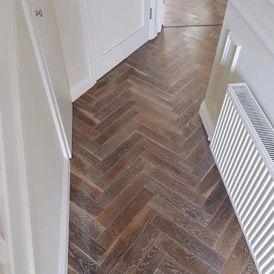 Lignum Strata Smoked & Limed Herringbone 90