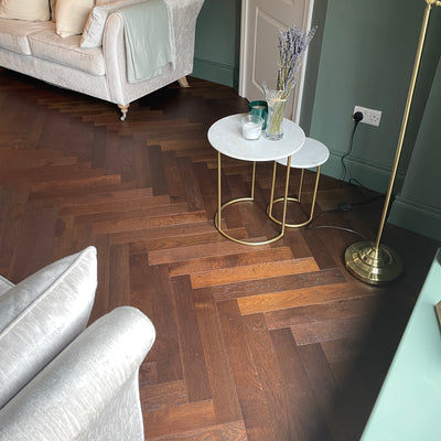 Fika Dark Double Smoked Oak Herringbone