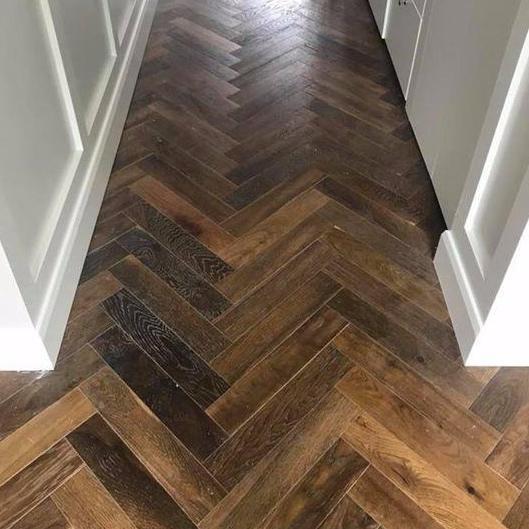 Lignum Strata Oak Double Smoked Herringbone 90