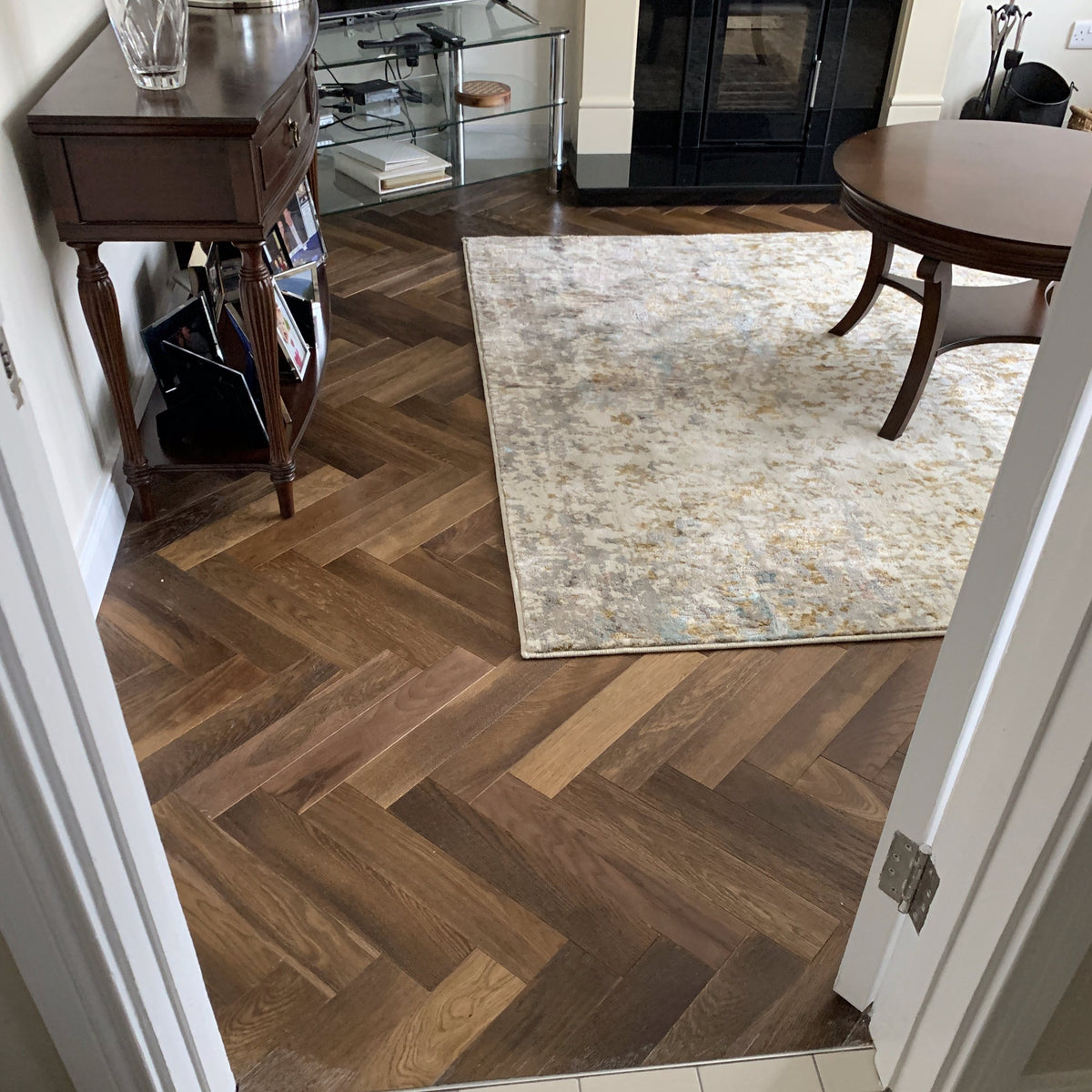 Lignum Strata Oak Double Smoked Herringbone 90