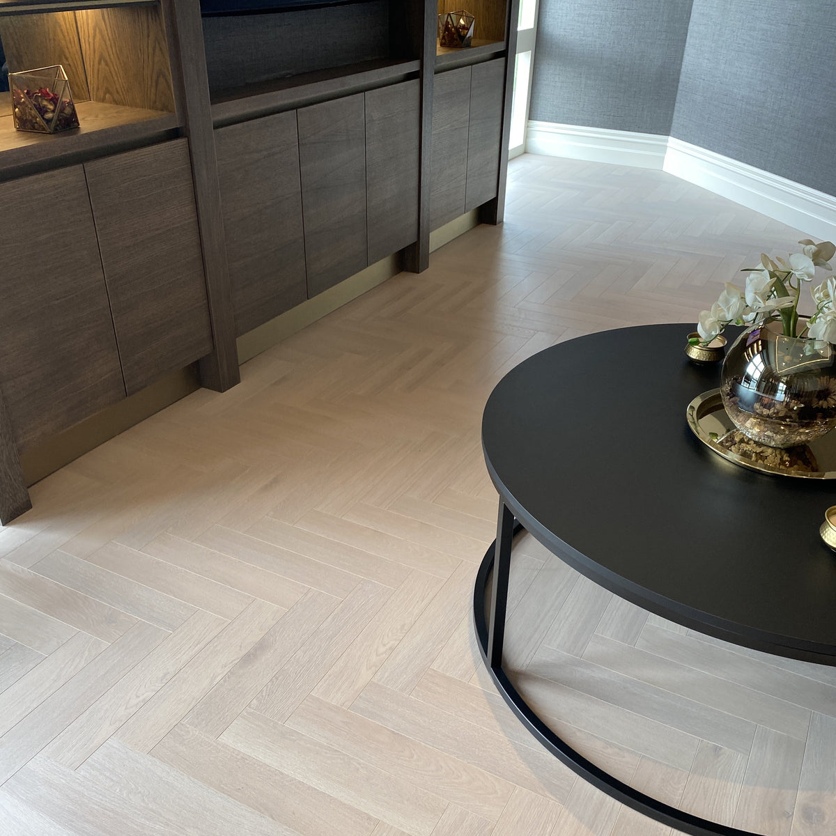 Konig Prestige Glazed Oak Herringbone