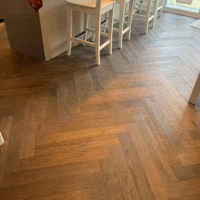 Fika Dark Double Smoked Oak Herringbone