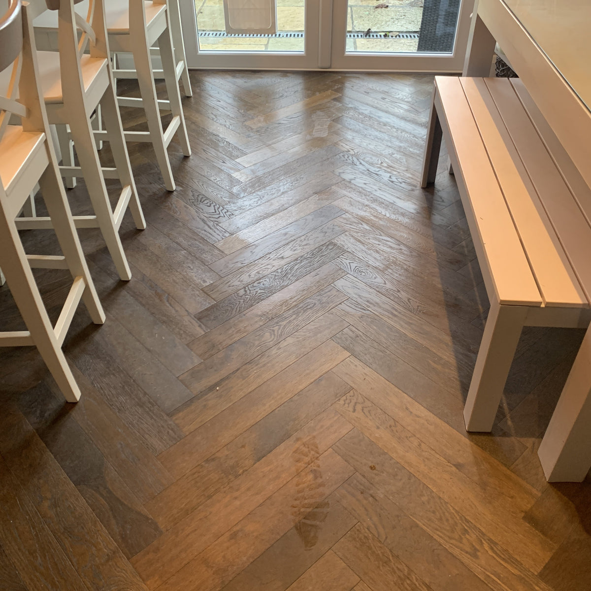 Fika Dark Double Smoked Oak Herringbone