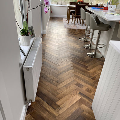 Lignum Strata Oak Double Smoked Herringbone 90