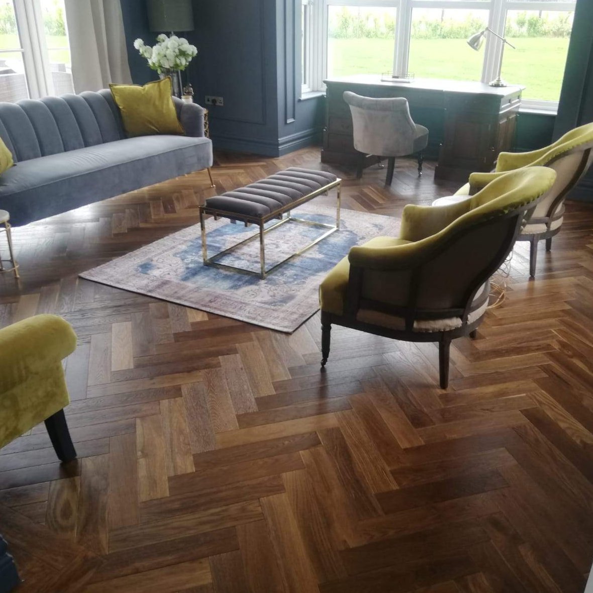 Lignum Strata Oak Double Smoked Herringbone 90